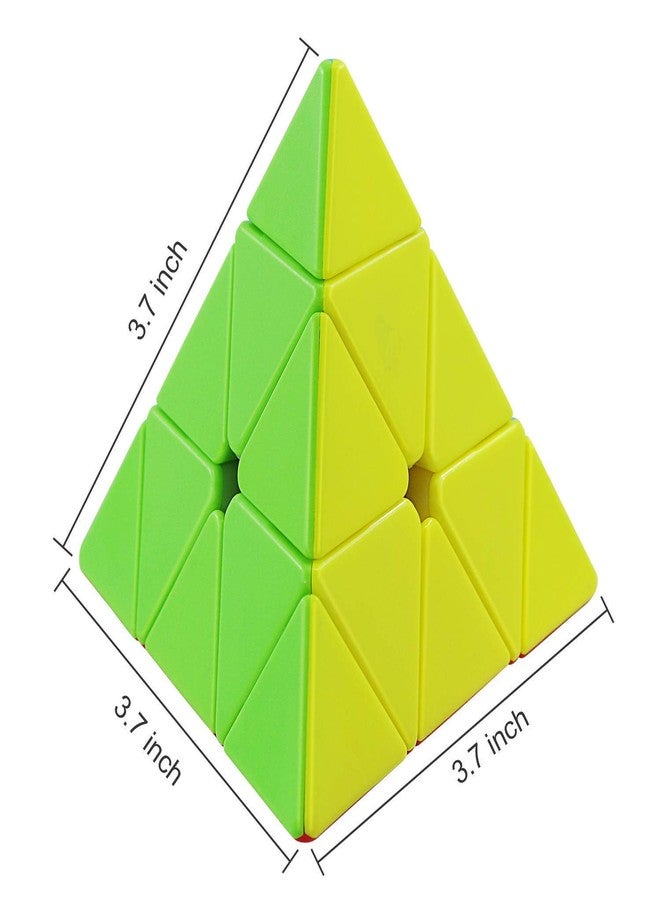 Authfort Cube Combo of Megaminx and Pyraminx Pyramid Triangle High Speed Stickerless Magic Puzzle Cube (Triangle & Megaminx Combo) (2 Pieces) - Image 5
